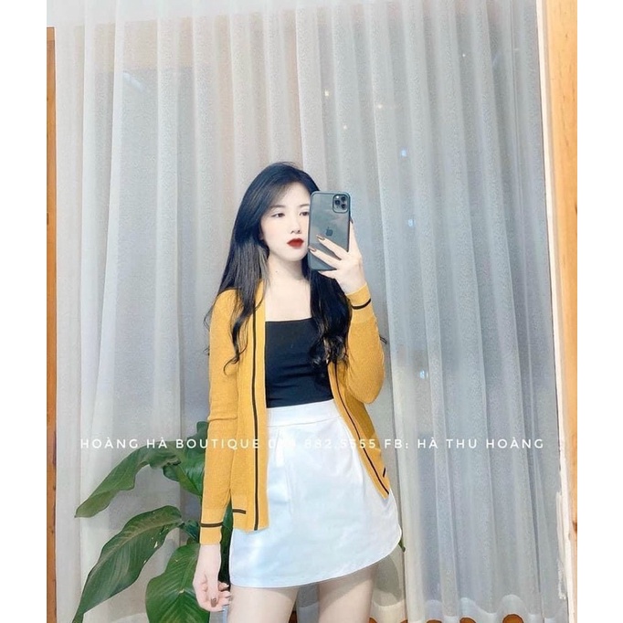 HÀNG CAO CẤP - Áo khoác cardigan len mỏng viền qc - G0C | BigBuy360 - bigbuy360.vn