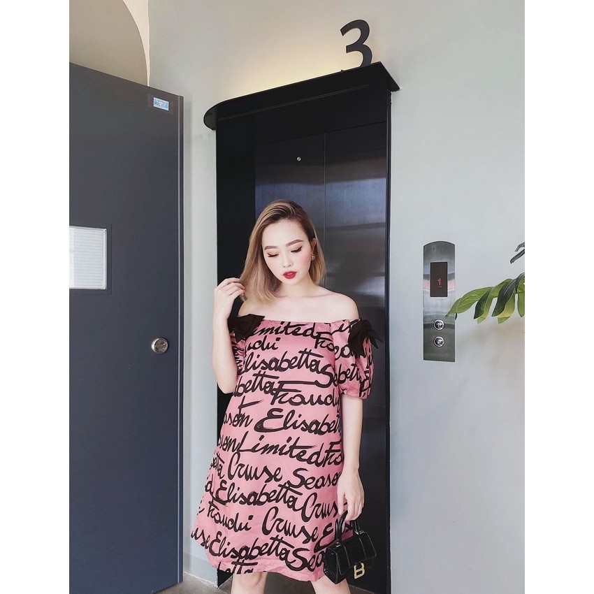 Đầm thiết kế bẹt vai form rộng suông babydoll Lụa Phi Mờ đi chơi | dạo phố