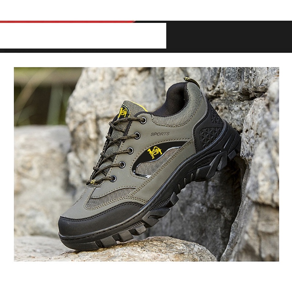 ( Anht thật + Video) Giày Thể Thao Nam  Đế Tăng Ma Sát Màu Xám Đen