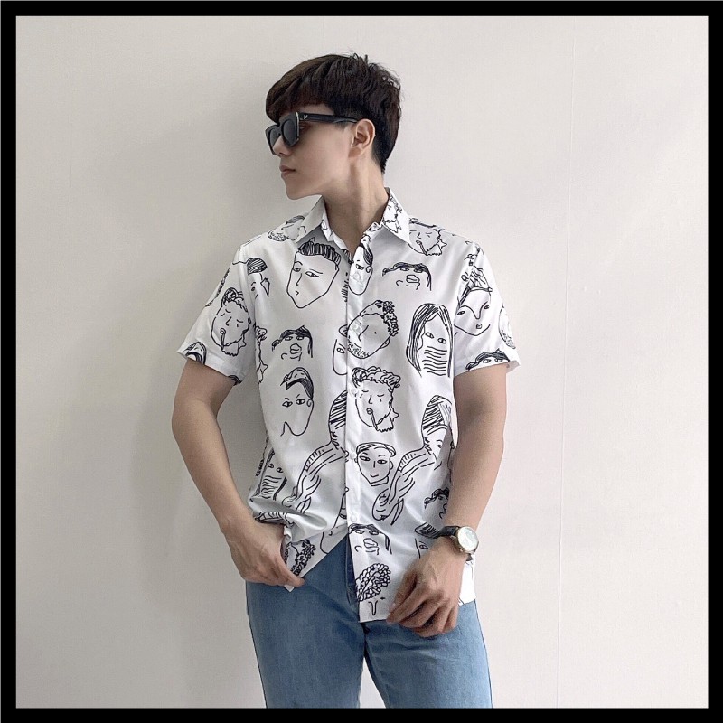 Xả Kho Giá Xưởng - Áo sơ mi nam họa tiết Wild Wolf - hàng cao cấp đang cực hót 2021 - SM131 (có video) | BigBuy360 - bigbuy360.vn