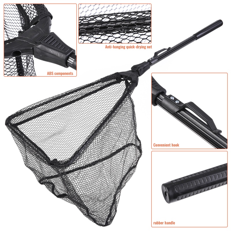 Lưới Đánh Bắt Cá Nổi Bằng Cao Su Có Thể Gấp Gọn Tiện Dụng