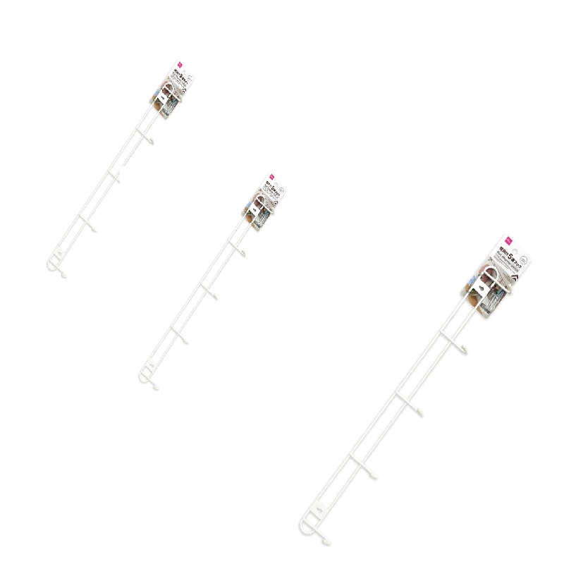 Daiso Mắc Áo 5-Hook Wall-Mounted Hanger White Size-1Ft.10.6In.X2.5In.