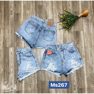 Quần short jean nữ lưng cao