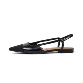 Giày búp bê mũi nhọn Toffly, giày bệt Slingback Captoe bít mũi 1cm size 35 đến size 42 cho nàng ngoại cỡ - Toffly Shoes