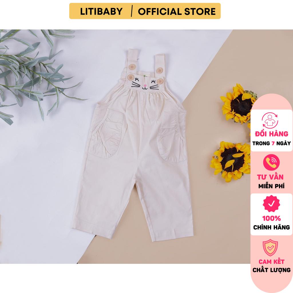 Yếm kaki mèo LITIBABY size 6/36m