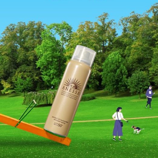 Xịt Chống Nắng Bảo Vệ Hoàn Hảo  Anessa Perfect UV Sunscreen Skincare Spray SPF50+/PA++++ 60g