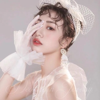 Cài nơ lưới CÀI TÓC CÔ DÂU dễ thương