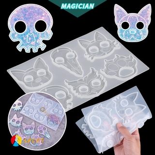 🔸MAGIC🔹 Gift Key Chain Mold Personality Pendants Knuckles Ring Making Tool Portable Resin Hand Decoration Stylish Cat Pattern