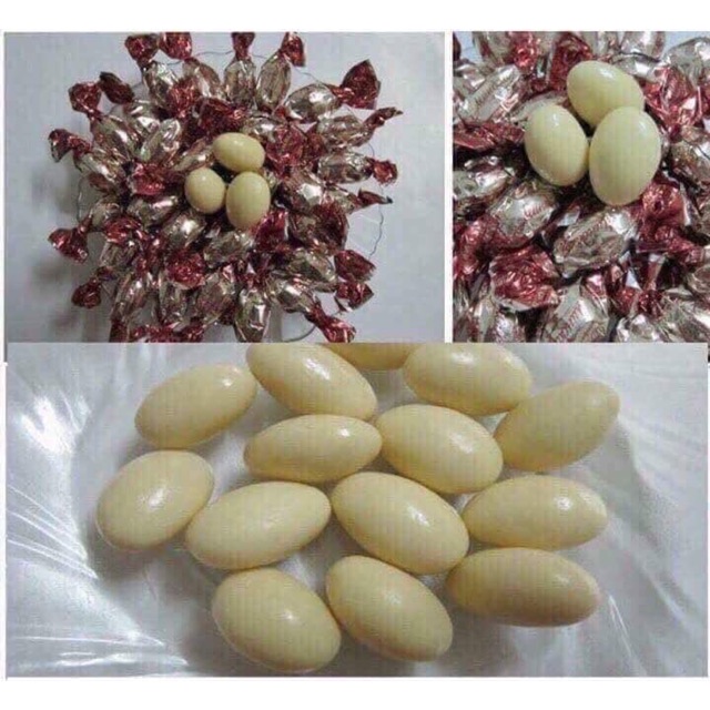 Kẹo sô-cô-la trắng hạnh nhân Nga,sản xuất ngày 2/12/2021