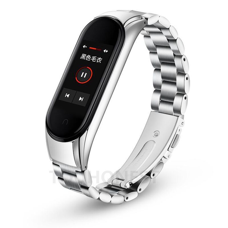 Dây Đeo Thay Thế Bằng Thép Không Gỉ Cho Xiaomi Mi Band 3 4 5 6 Metal Strap Metal Stainless Steel Xiaomi MiBand 3 4 5 6 Watch Strap Bracelet Screwless MiBand 3 4 5 6 Color Bracelet Wrist Band