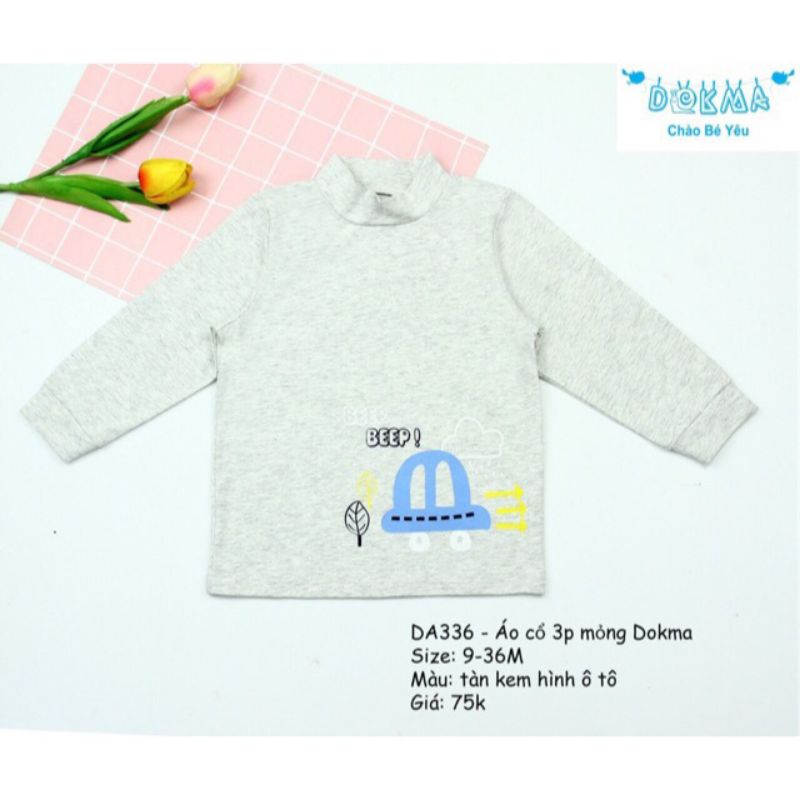 Áo cổ 3p bé trai/gái dokma