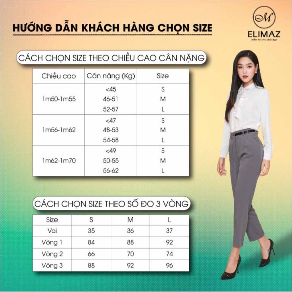 Áo sơ mi nữ công sở cổ đức tay rơi trẻ trung sang trọng Elimaz EA21.059 | WebRaoVat - webraovat.net.vn