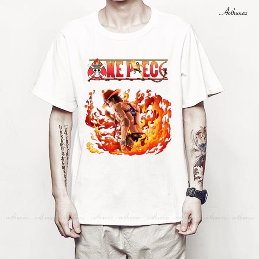 SALE- Áo thun Anime Đảo Hải Tặc One Piece Luffy ACE - Mẫu mới M2355 -áo chất