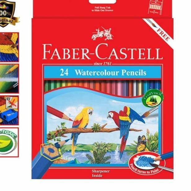 FABER CASTELL Faber Hộp Đựng Bút Chì Màu Nước 24 Ngăn Tiện Dụng