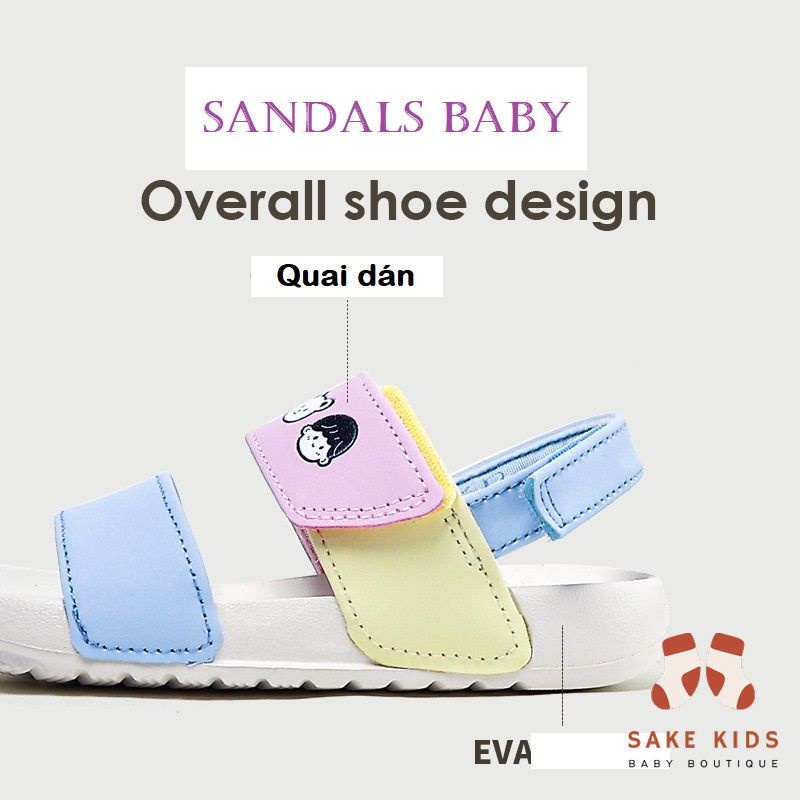 Sandal trẻ em quai ngang hình Em bé Gấu đáng yêu hàng chính hãng Mario siêu mềm nhẹ kiểu dáng Hàn Quốc mới nhất QL1107