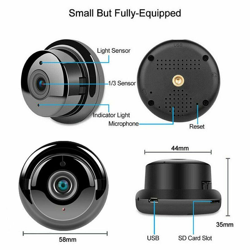 ⚡️FREESHIP⚡️Camera Wifi V380 PRO, hình ảnh sắc nét, nhỏ gọn,  đàm thoại, phát hiện chuyển động, hồng ngoại quay đêm