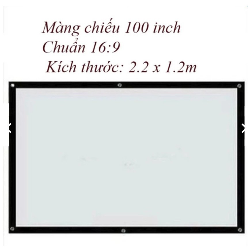 Màn chiếu cỡ lớn xếp gọn cho máy chiếu ( có 3 loại 100 inch , 120 inch, 150 inch )