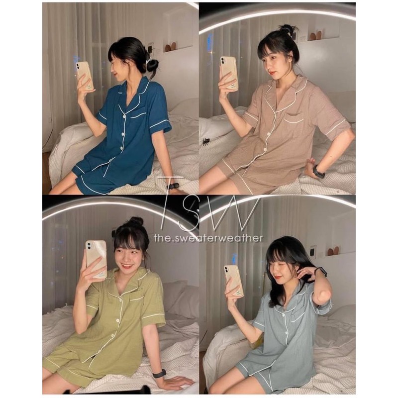 Bộ ngủ pijama 668 hàng Quảng Châu