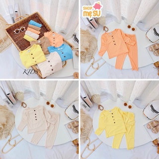 Bộ len tăm lạnh dài tay cổ trụ DT Kids cho bé, giá siêu tốt, tăm lạnh mềm mịn