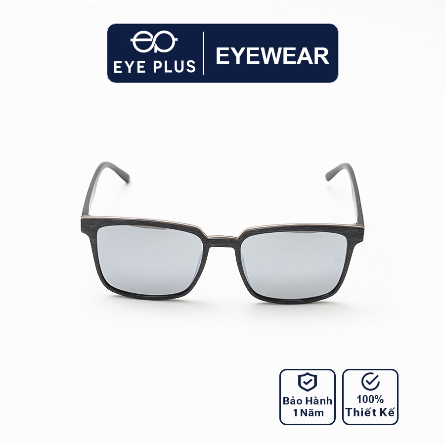 Kính râm nam thời trang EYE PLUS dáng vuông mắt xanh KRRM-6199