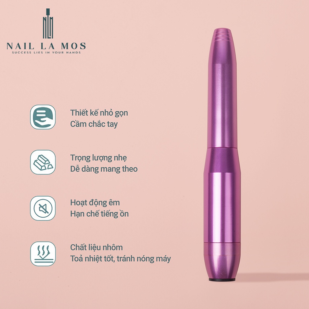 Máy mài móng nail - Máy mài cầm tay thiết kế hợp kim nhôm sang chảnh, tiện lợi cho nail salon (bảo hành 1 tháng)