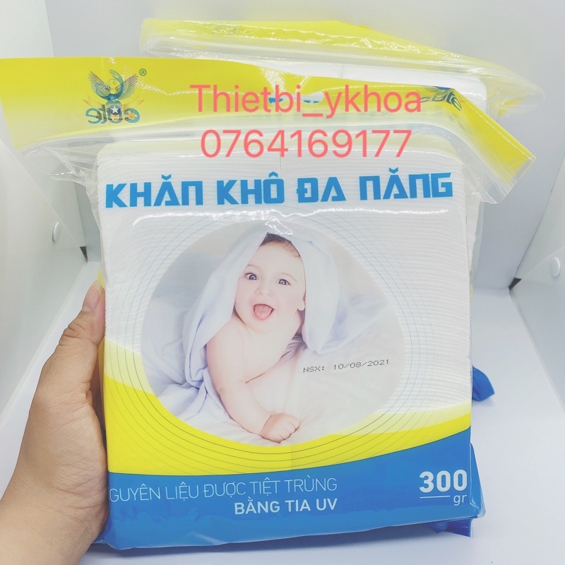 Khăn Khô Đa Năng Vải Không Dệt 300 gam - Khăn Khô Đa Năng Cho Bé làm Vệ Sinh Khô Hoặc Nhúng Nước Tùy Mục Đích Sử Dụng