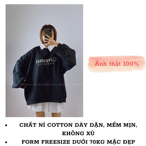 Áo sweater nam nữ Covernat phong cách, Áo nỉ bông ULZZANG form rộng Unisex Siêu Đẹp vải Dày Tomx AN12 | WebRaoVat - webraovat.net.vn