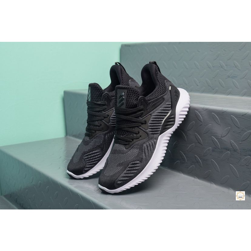 Giày Thể Thao Sneaker Nam Nữ Alphabounce Beyond 2018 Black White đen đế Trắng Cực Êm Thoáng Khí  Clever Man Store