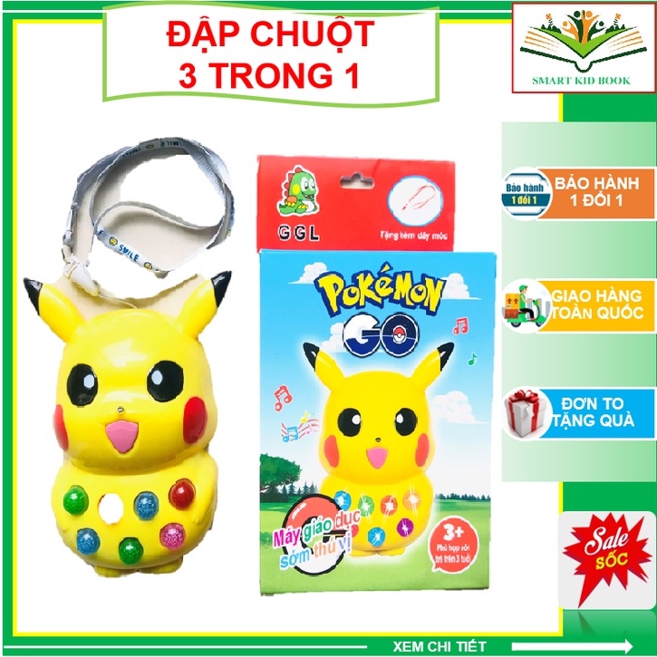 [Đồ chơi 3 trong 1] Đập Chuột Pokemon Bản Nâng Cấp 7 Cửa - Kể Chuyện - Đánh Nhạc