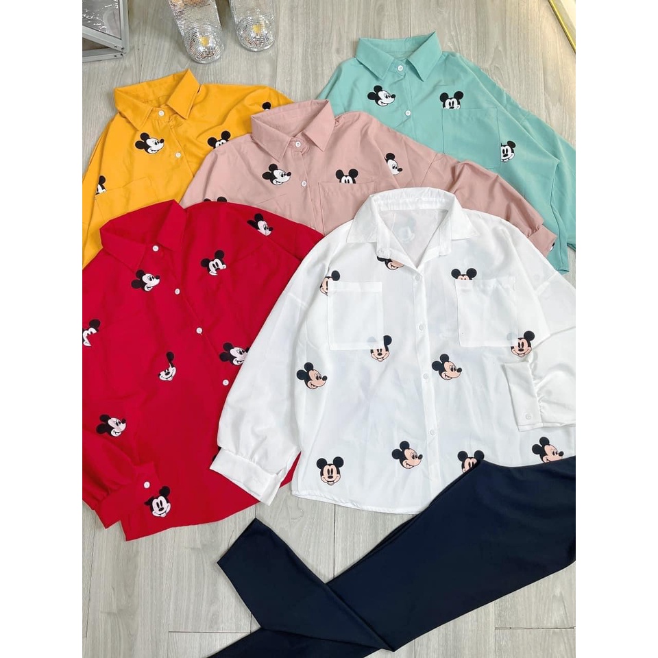 Đồ bộ nữ, set đồ bộ quần legging thun dày và áo sơ mi tay phồng lai bầu có túi form rộng freesize vải lụa dày cao cấp