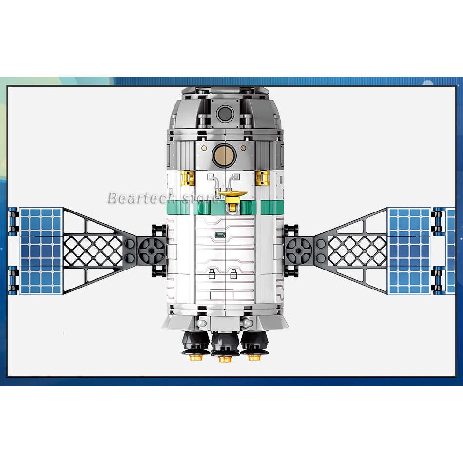 City Technic Lunar Lander Building Blocks Lego Classic Movie Exit Airship Car Model Creator Cosmonaut Figures Bricks Kids Toys