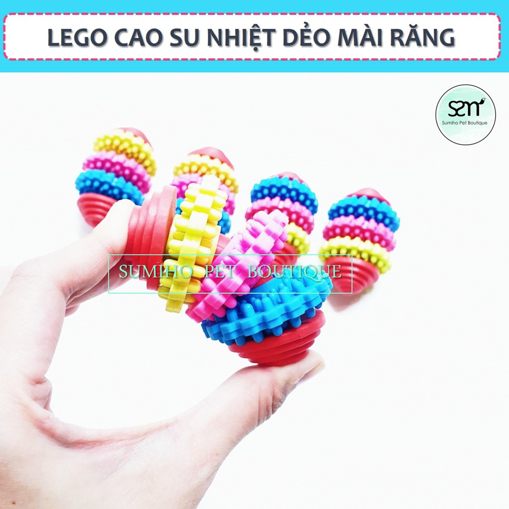 Đồ chơi tương tác với thú cưng Sumiho - Xương gặm Lego cao su