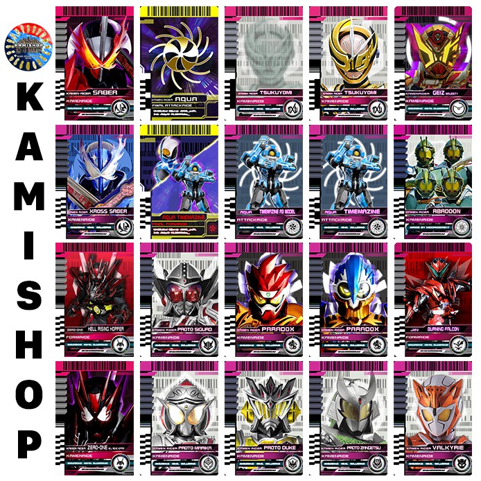 Card Kamen Rider Decade KAMISHOP Mẫu Mới Set 4