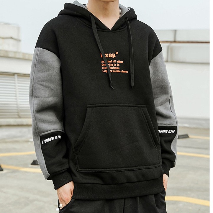 Áo hoodie nỉ nam có mũ thiết kế túi lớn in chữ KXEP cá tính thời trang STYLE MARVEN - AO TOP NAM 90000190