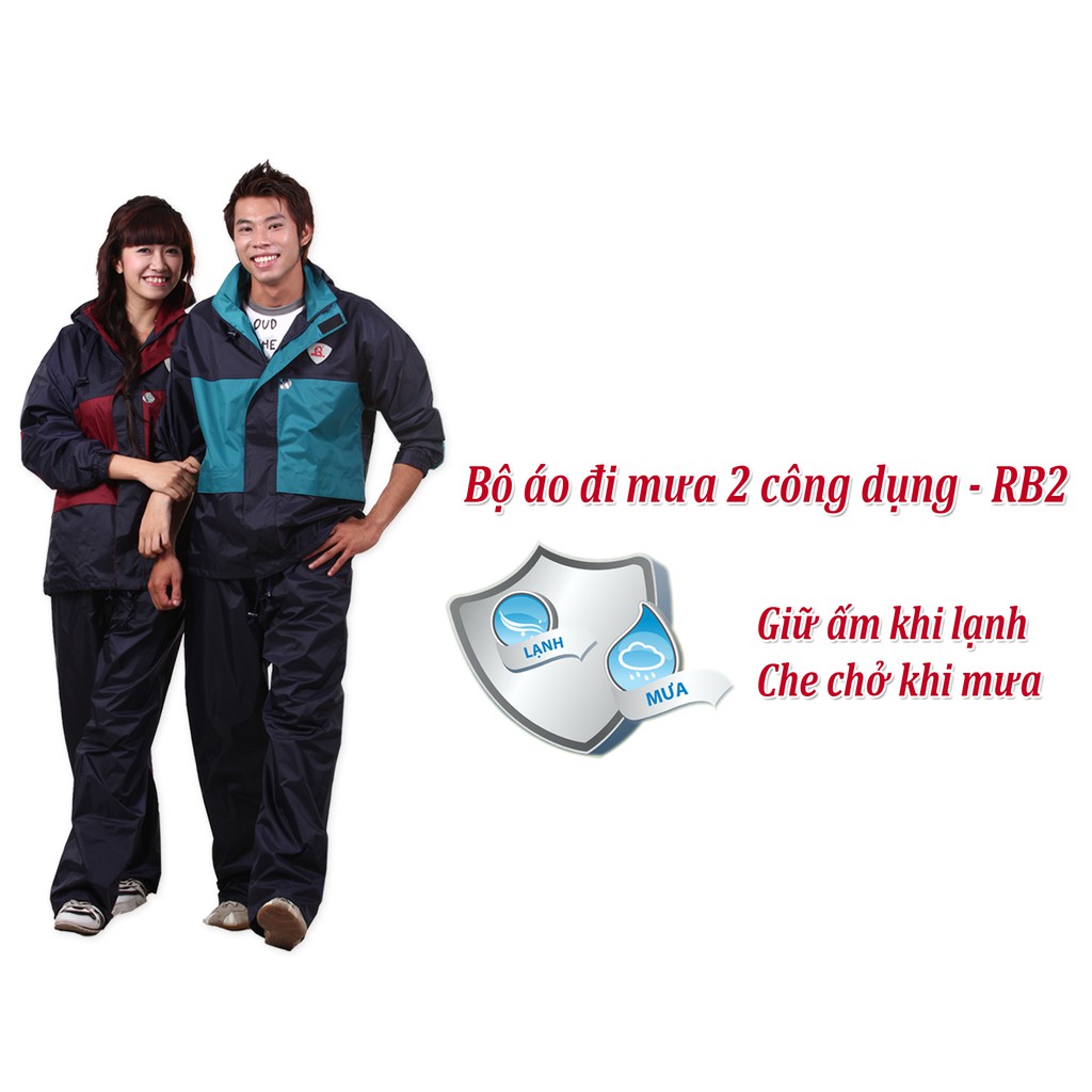 Bộ áo mưa 2 lớp cao cấp Rando dùng 1 lần là thích