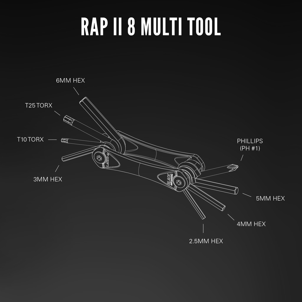 Dụng cụ đa năng Lezyne RAP II Tool - 8 chức năng