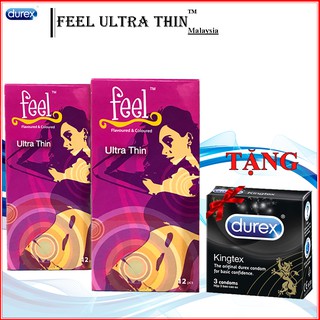 [ Che Tên SP ] ComBo 2 Hộp Bao Cao Su Feel Ultra Thin || Siêu Mỏng, Ôm Sát