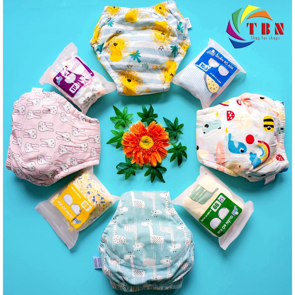 Quần Bỏ Bỉm Cao Cấp Goodmama 6 Lớp Cho Bé Size 80 - 90 - 100