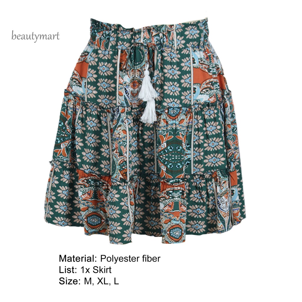 Chân Váy Mini In Hoa Phong Cách Bohemian 1