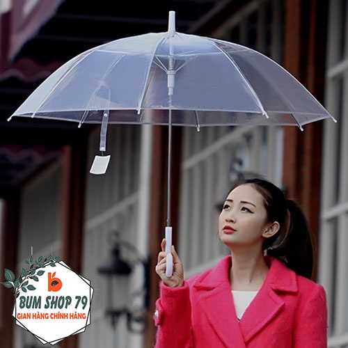 Ô trong suốt bền đẹp che mưa thời trang tiện lợi, Dù trong suốt cao cấp chắn chắn độ bền cao