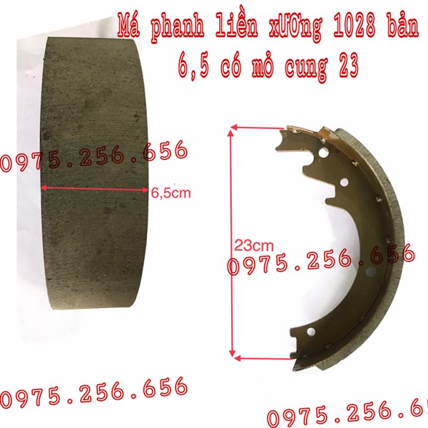 Má phanh liền xương 1028 bản 6,5 có mỏ cung 23 ( 1 cái ) phụ tung ô tô Hùng Lỳ