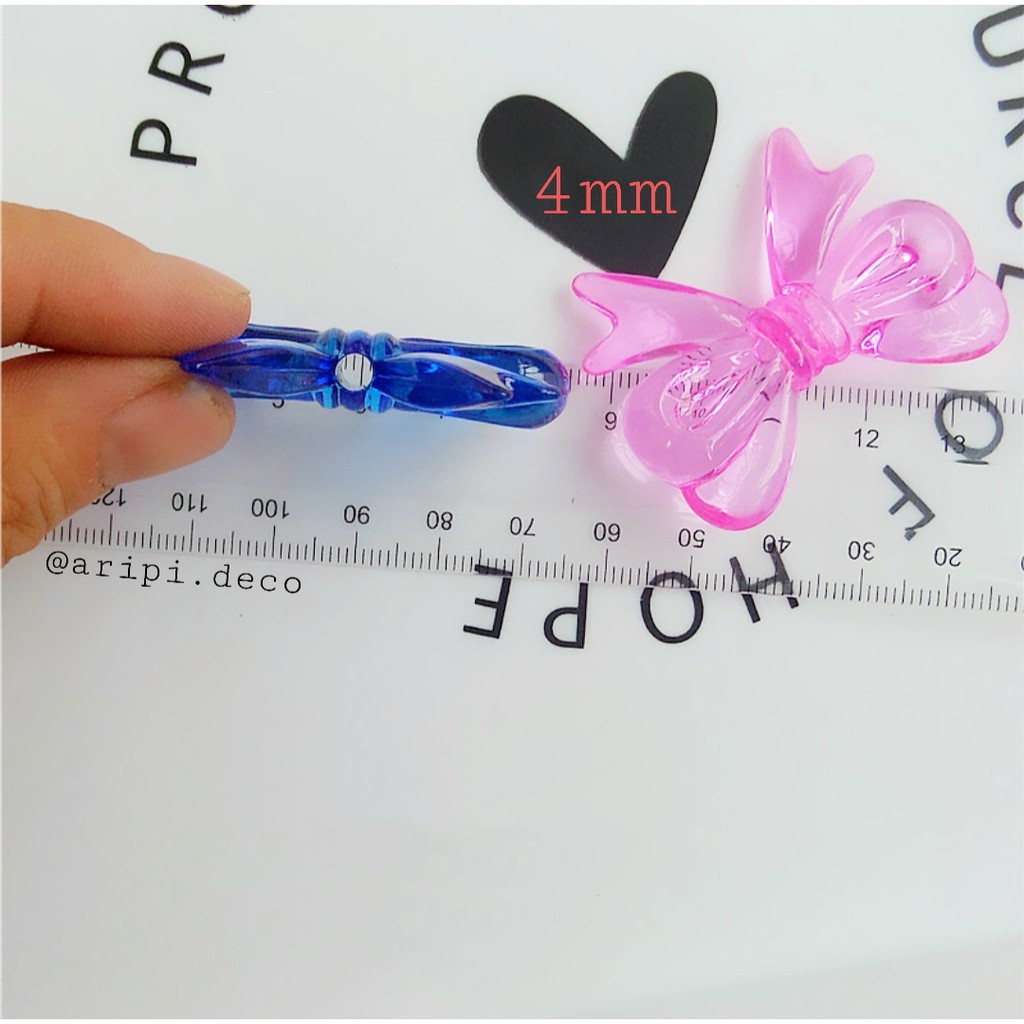 Charm nơ trong xỏ lỗ 2 đầu A11/ Nguyên liệu phụ kiện trang trí