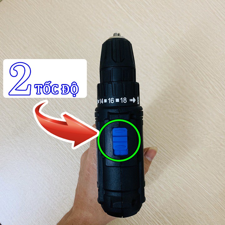 Khoan Pin 21V Hitachi Hộp Nhựa 2 Pin Chính Hãng