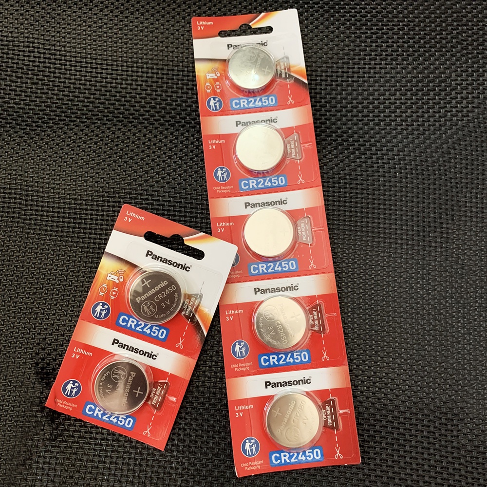 Pin CR2450 Panasonic 2450 3V Lithium hàng chính hãng - Vỉ 1 viên pin điều khiển ô tô