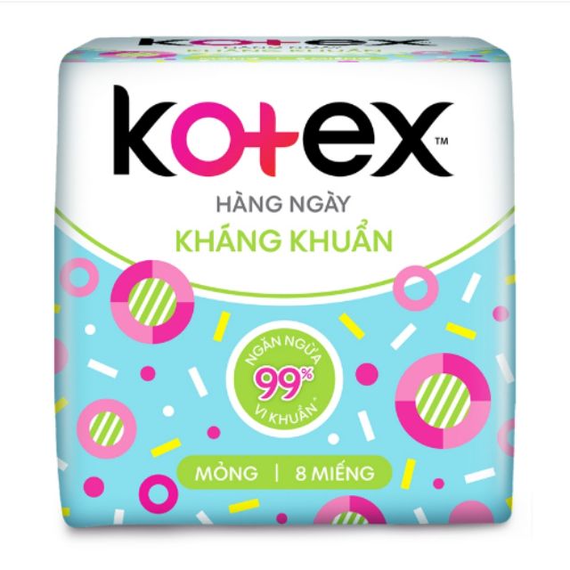 Băng vệ sinh Kotex kháng khuẩn hàng ngày 8 miếng