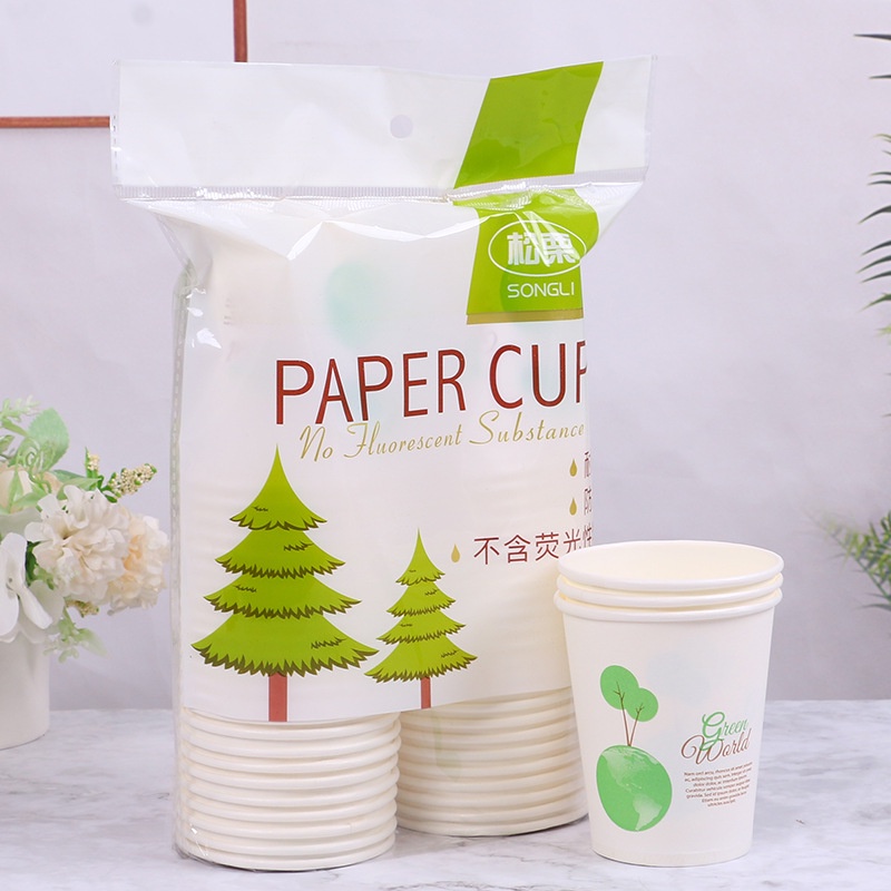 Set 50 ly cốc giấy chịu nhiệt dùng 1 lần tiện lợi 250ml Paper Cup