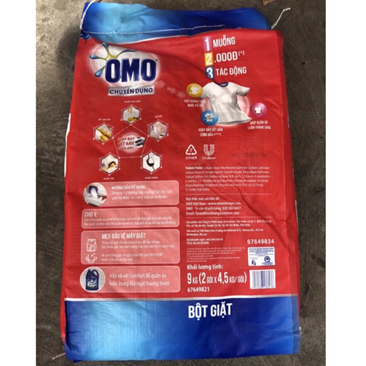 Bột giặt Omo Chuyên Dụng 9kg Siêu Tiết Kiệm