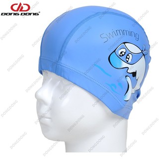 Nón bơi, mũ bơi trẻ em SWIMMING (Bé 3 - 15 tuổi), chất liệu PU co giãn, chống thấm nước cao cấp - DONGDONG
