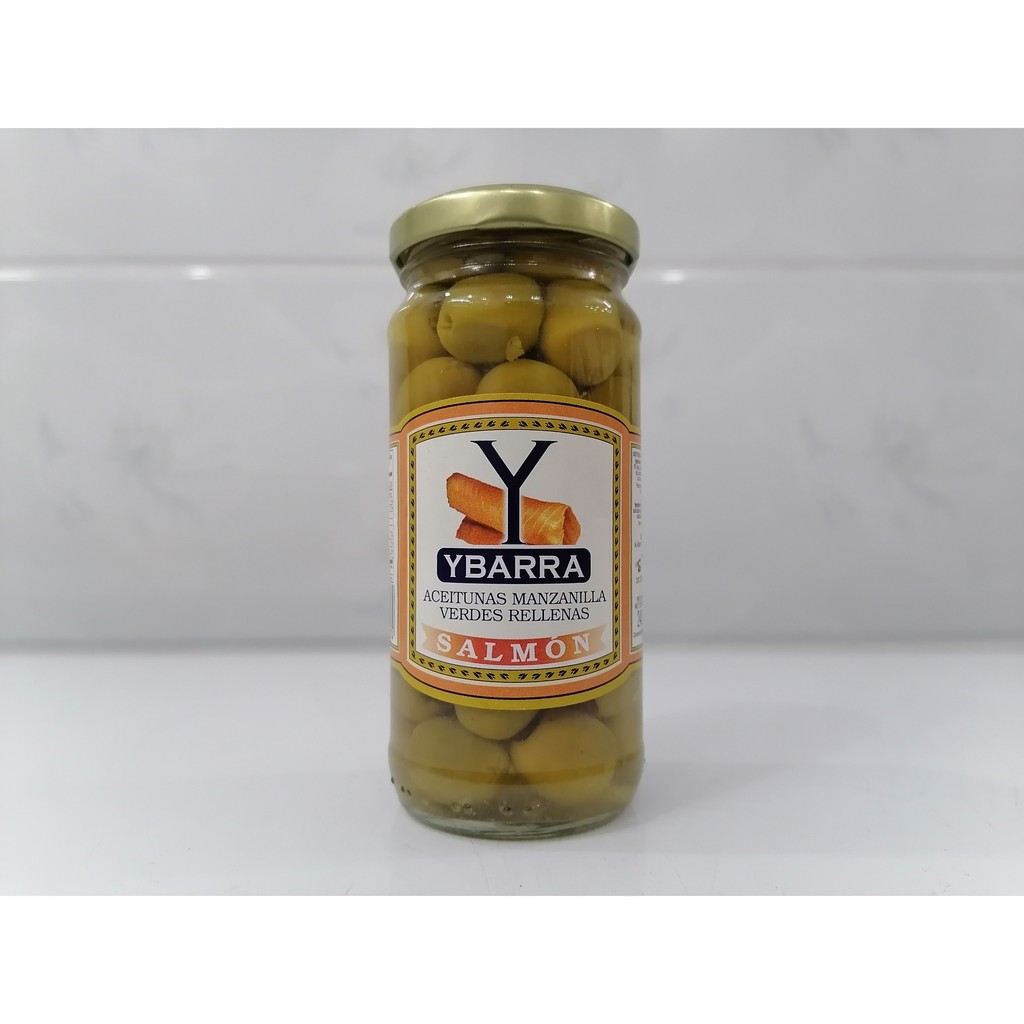 [240g – Cá hồi] Trái ô liu xanh nhồi [Spain] YBARRA Salmon Stuffed Olives (atu-hk)