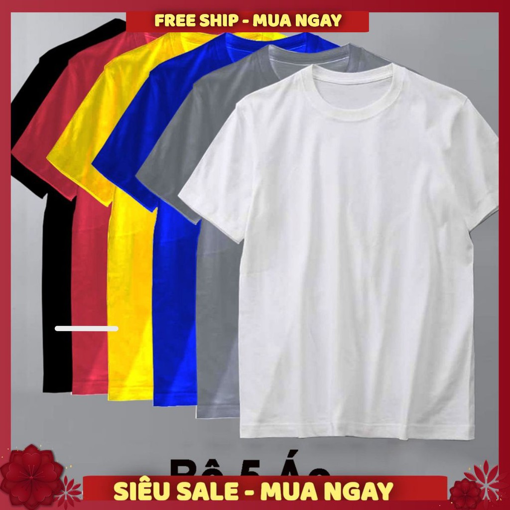 Áo thun trơn nam form rộng vải poly cotton cho mọi lứa tuổi NHIÊU MÀU SIÊU SALE